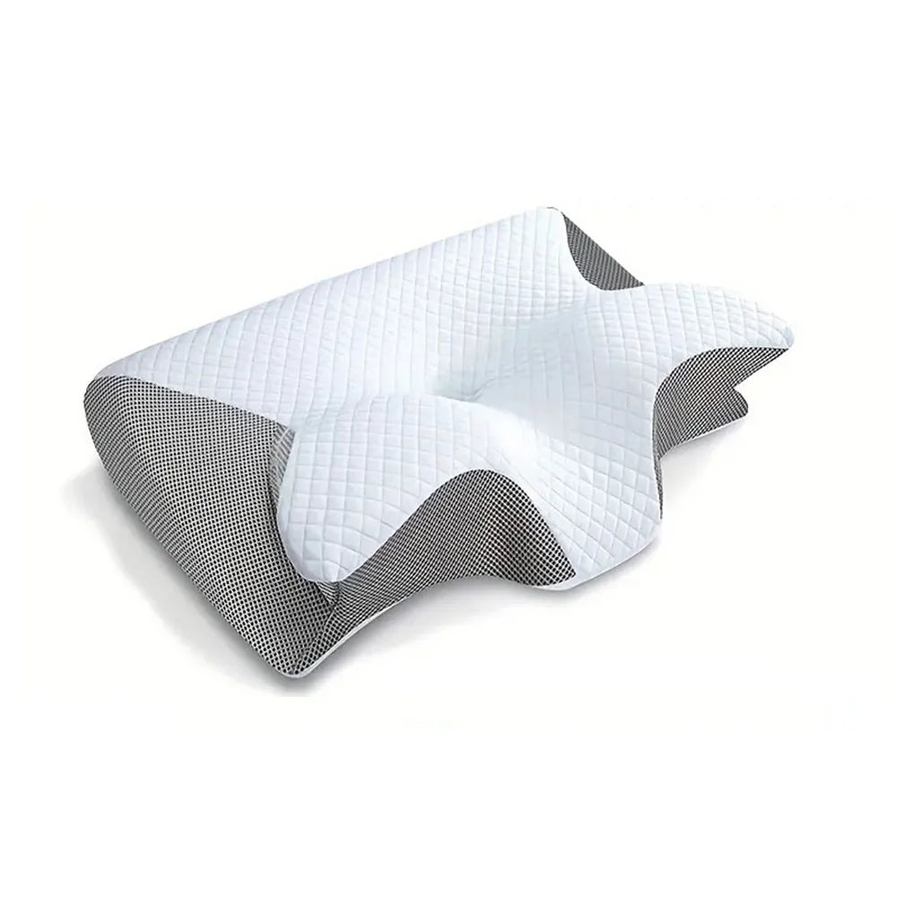 "Ultimate Comfort: 2-in-1 Memory Foam Cervical Pillow for Neck Pain Relief - Ergonomic Contoured Support!"